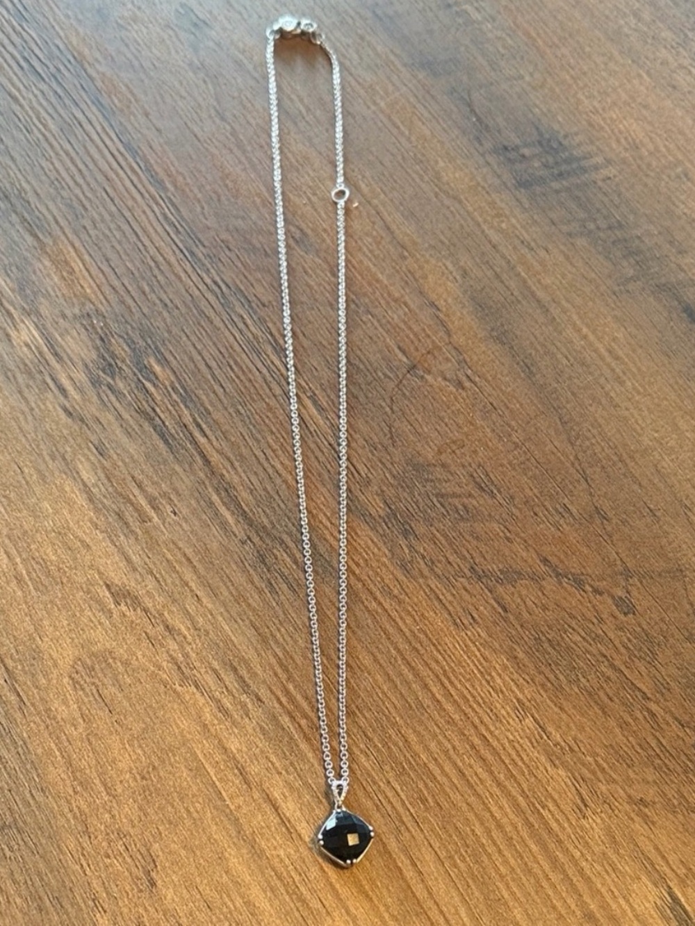 Silver and black onyx Konstantino necklace